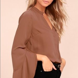 Lulus flared long sleeve shirt